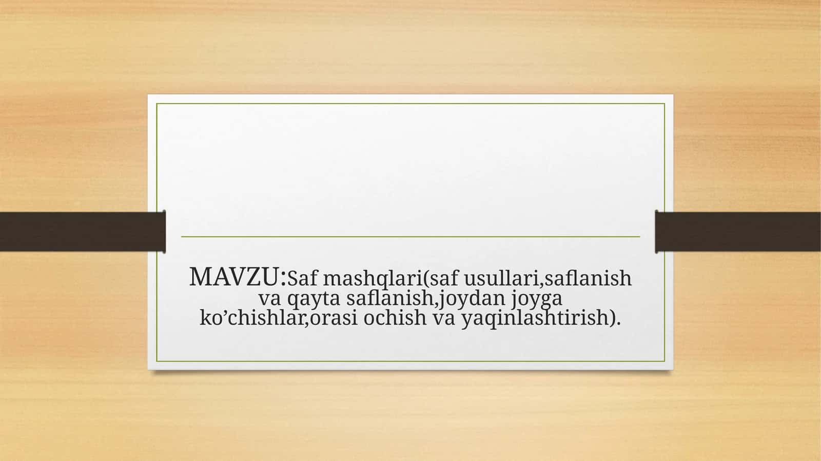 Safmashqlari