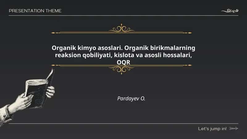 Organik kimyo asoslari