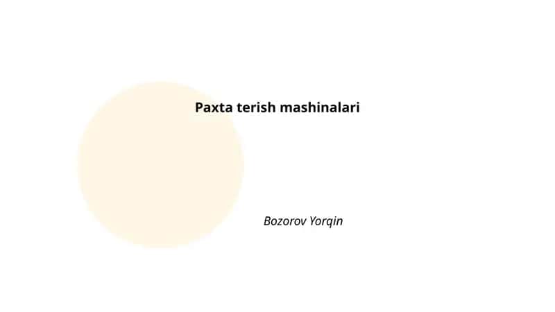 Paxta terish mashinalari