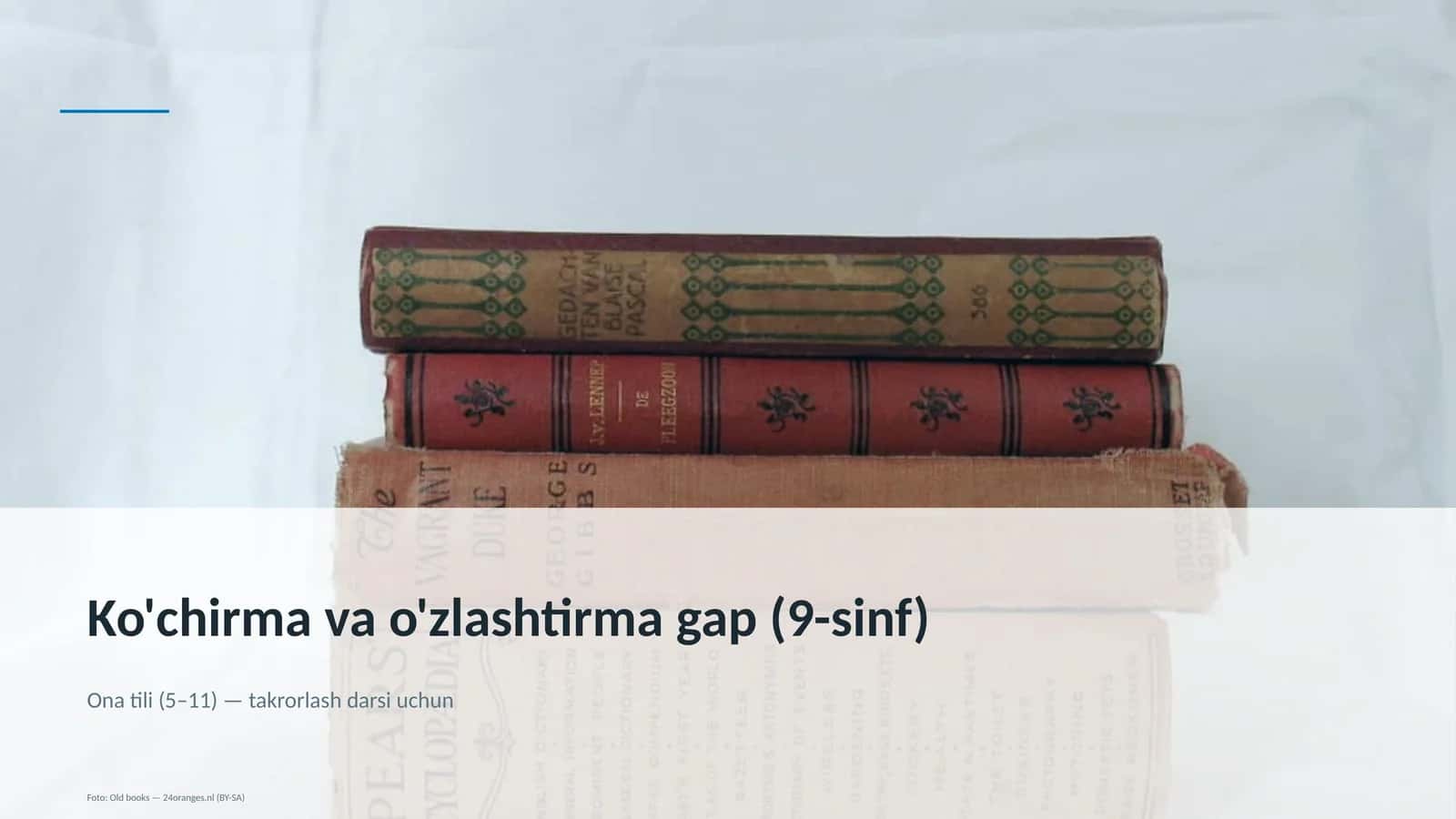 Ko'chirma va o'zlashtirma gap (9-sinf)