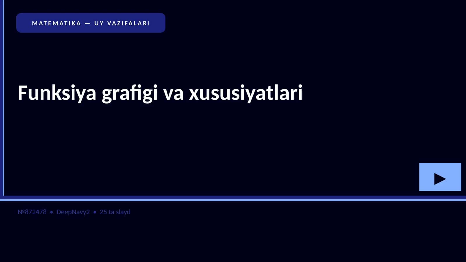 Funksiya grafigi va xususiyatlari