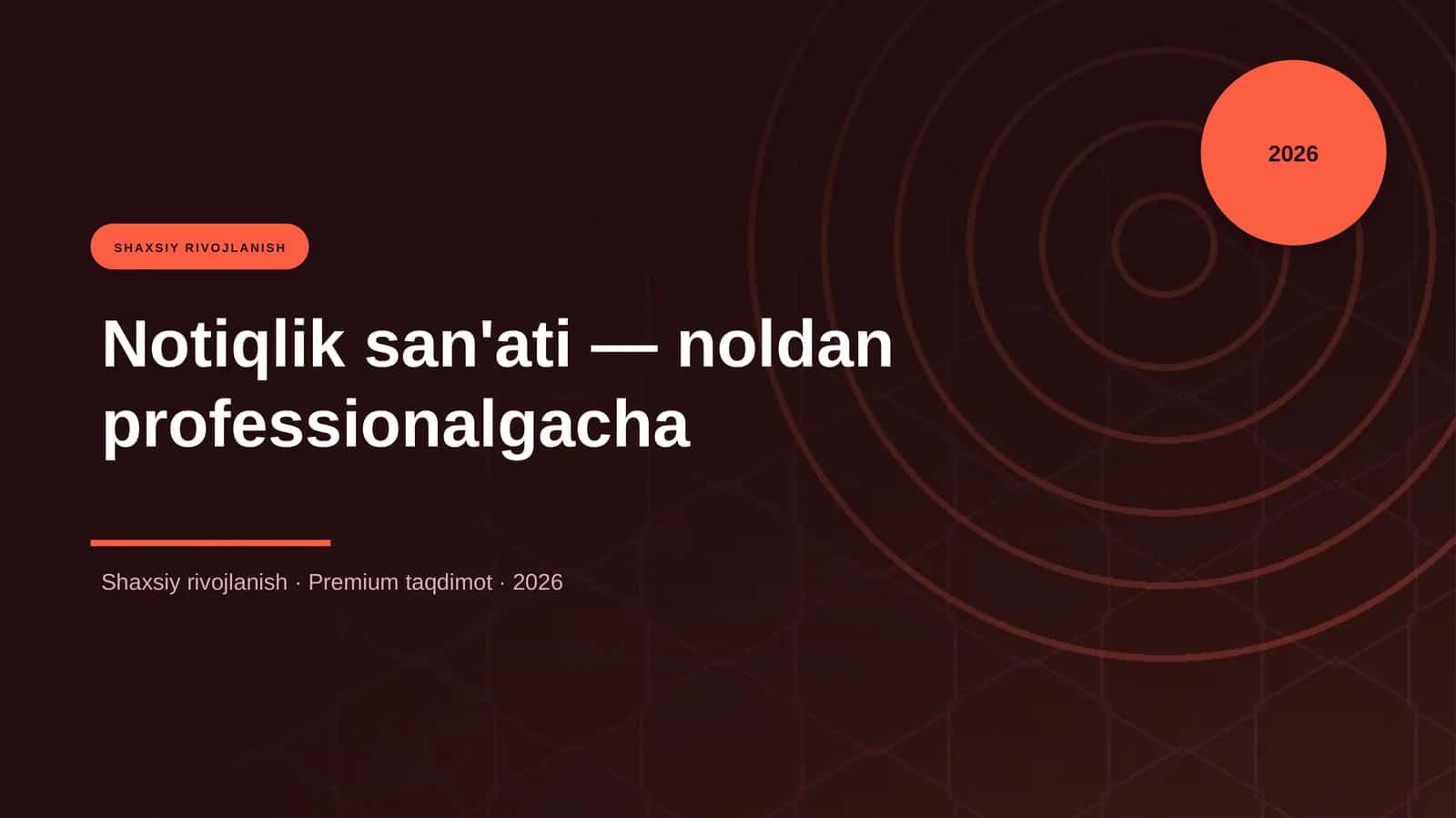 Notiqlik san'ati — noldan professionalgacha
