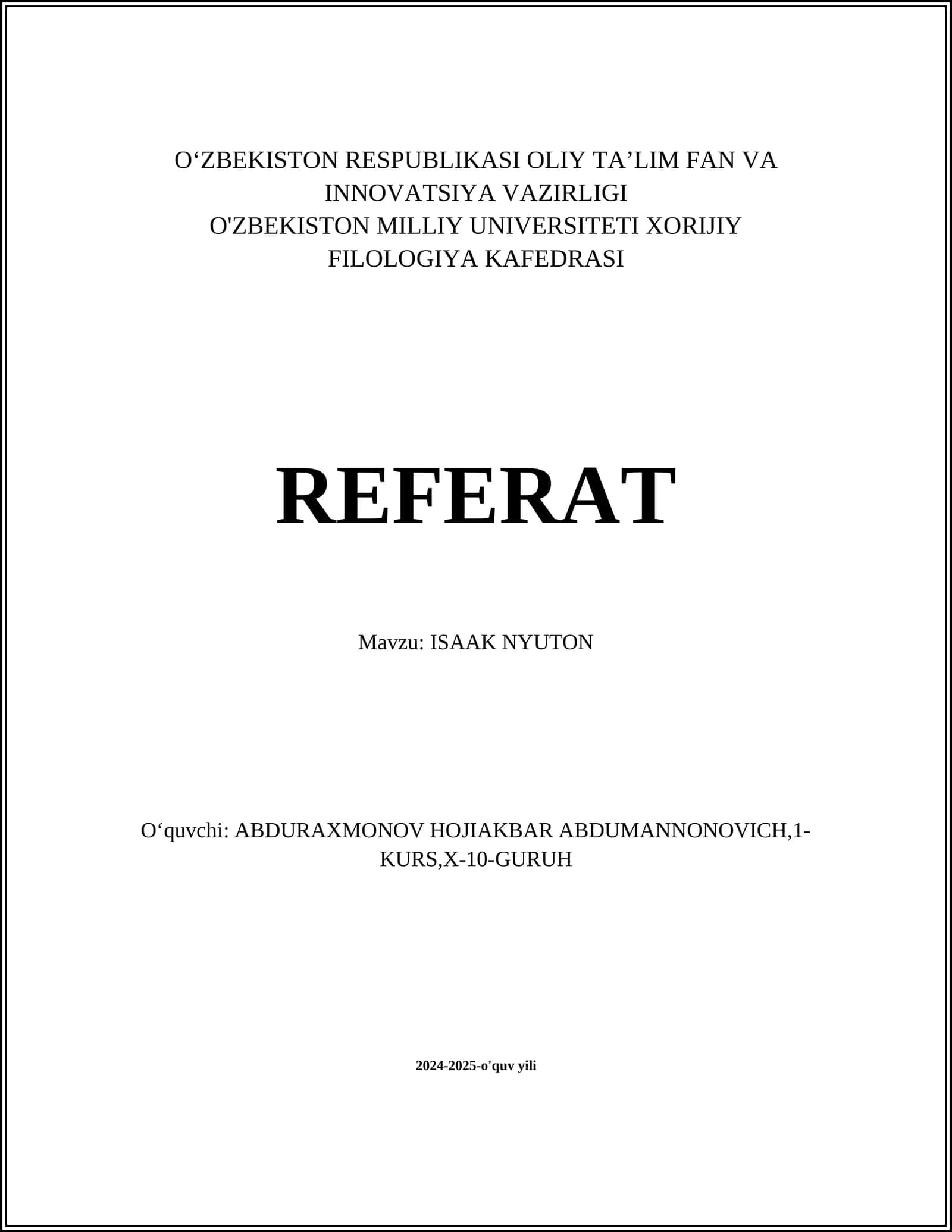 ISAAK NYUTON