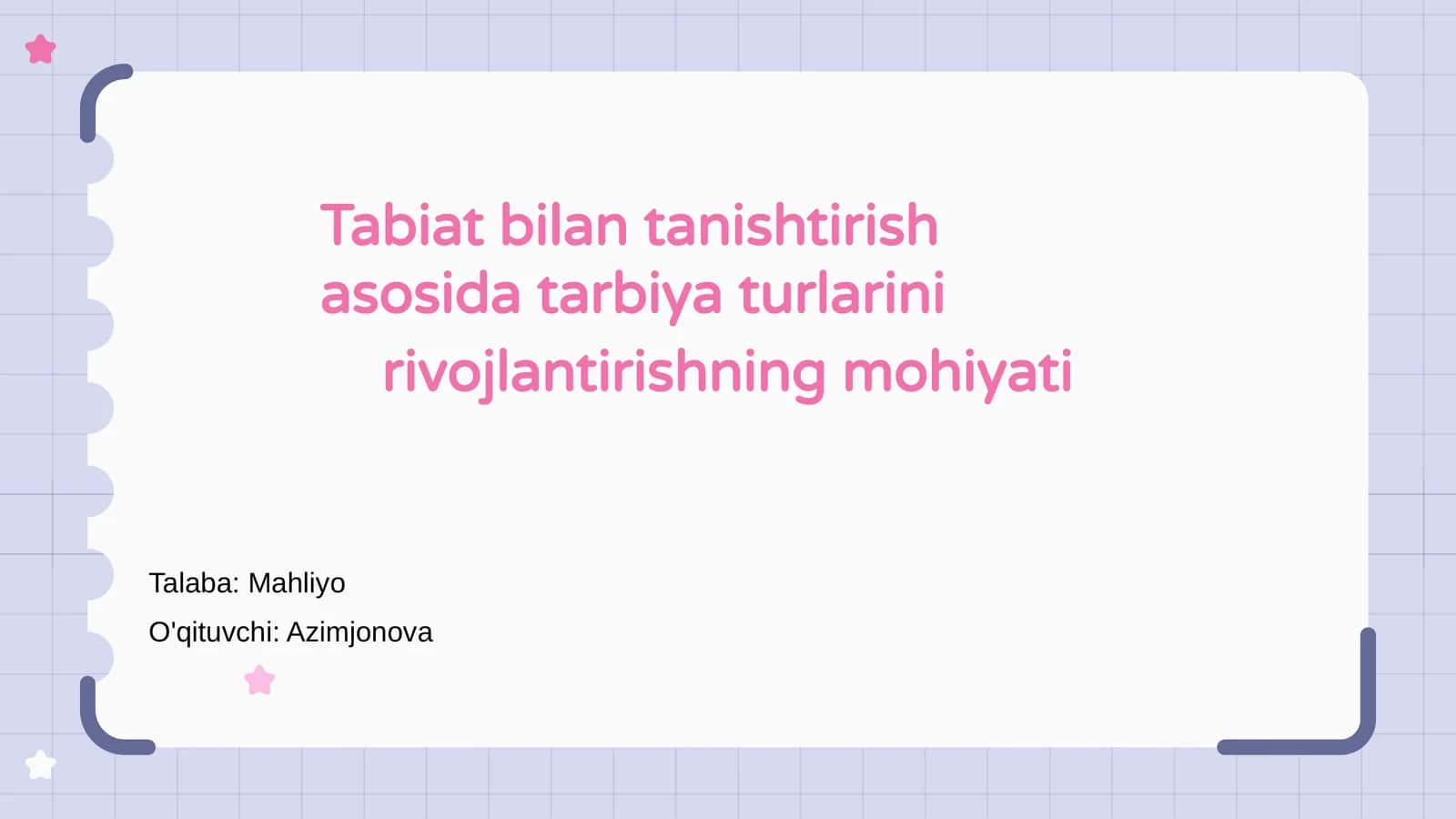 Tabiat bilan tanishtirish