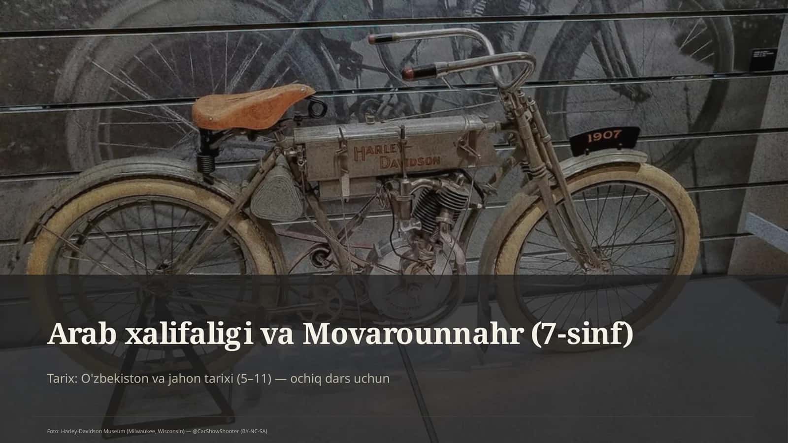 Arab xalifaligi va Movarounnahr (7-sinf)