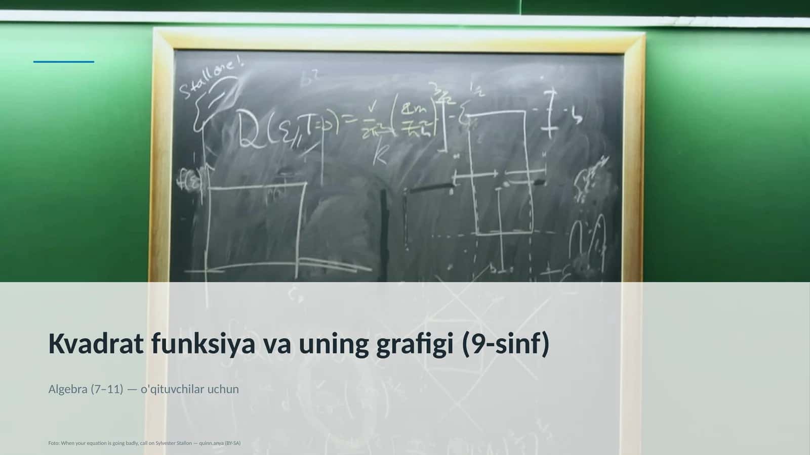 Kvadrat funksiya va uning grafigi (9-sinf)