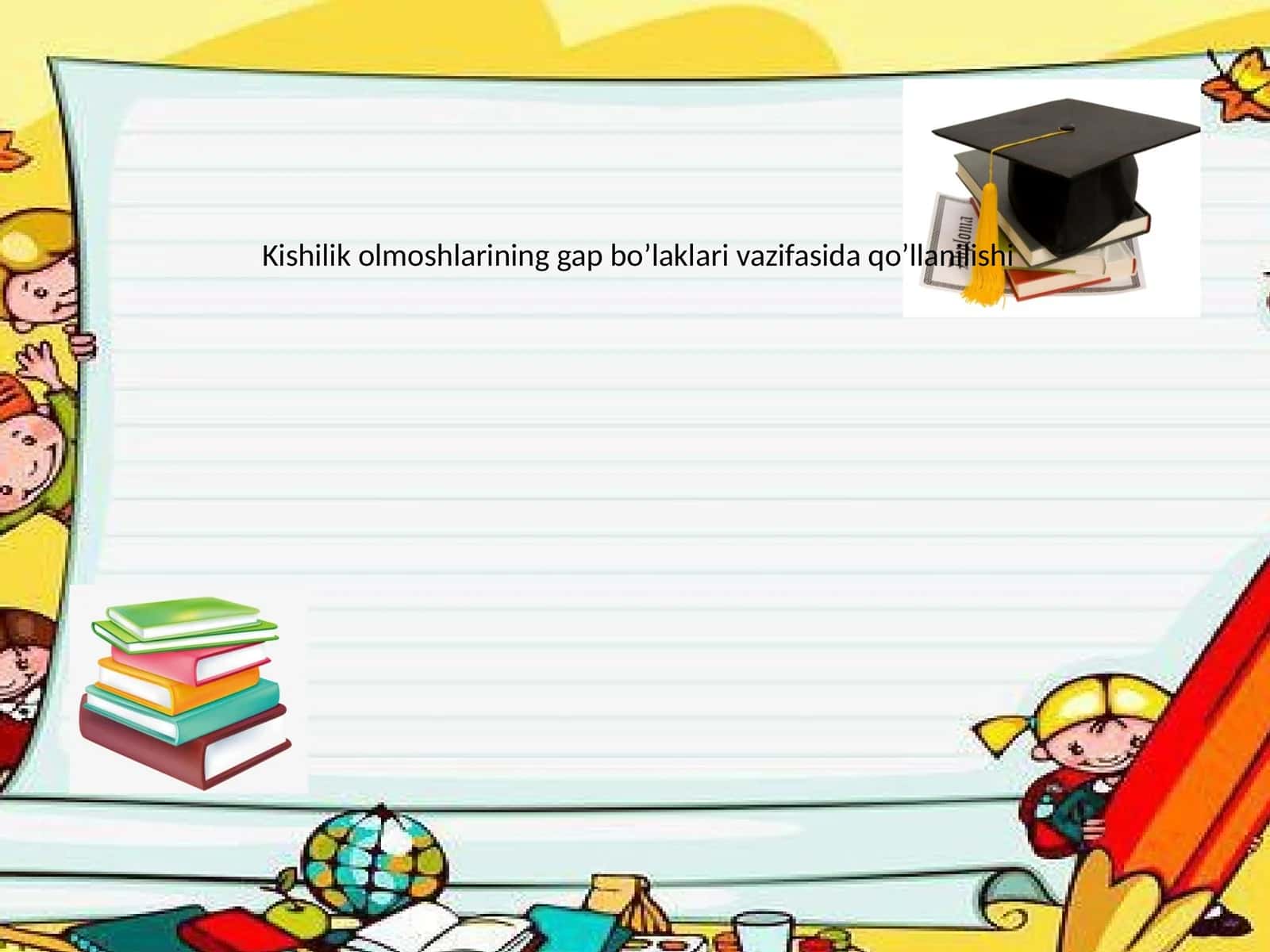 Kishilik olmoshlarining gap bo’laklari vazifasida qo’llanilishi