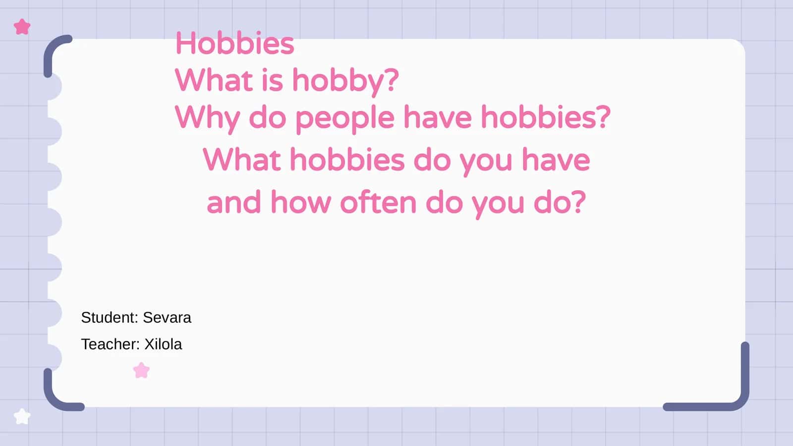 Introduction to Hobbies