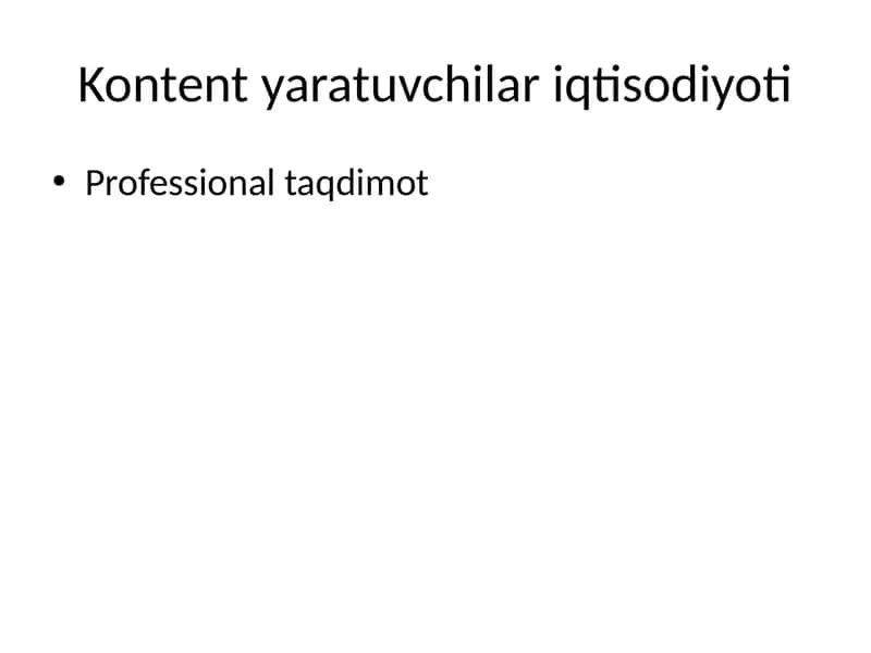 Kontent yaratuvchilar iqtisodiyoti