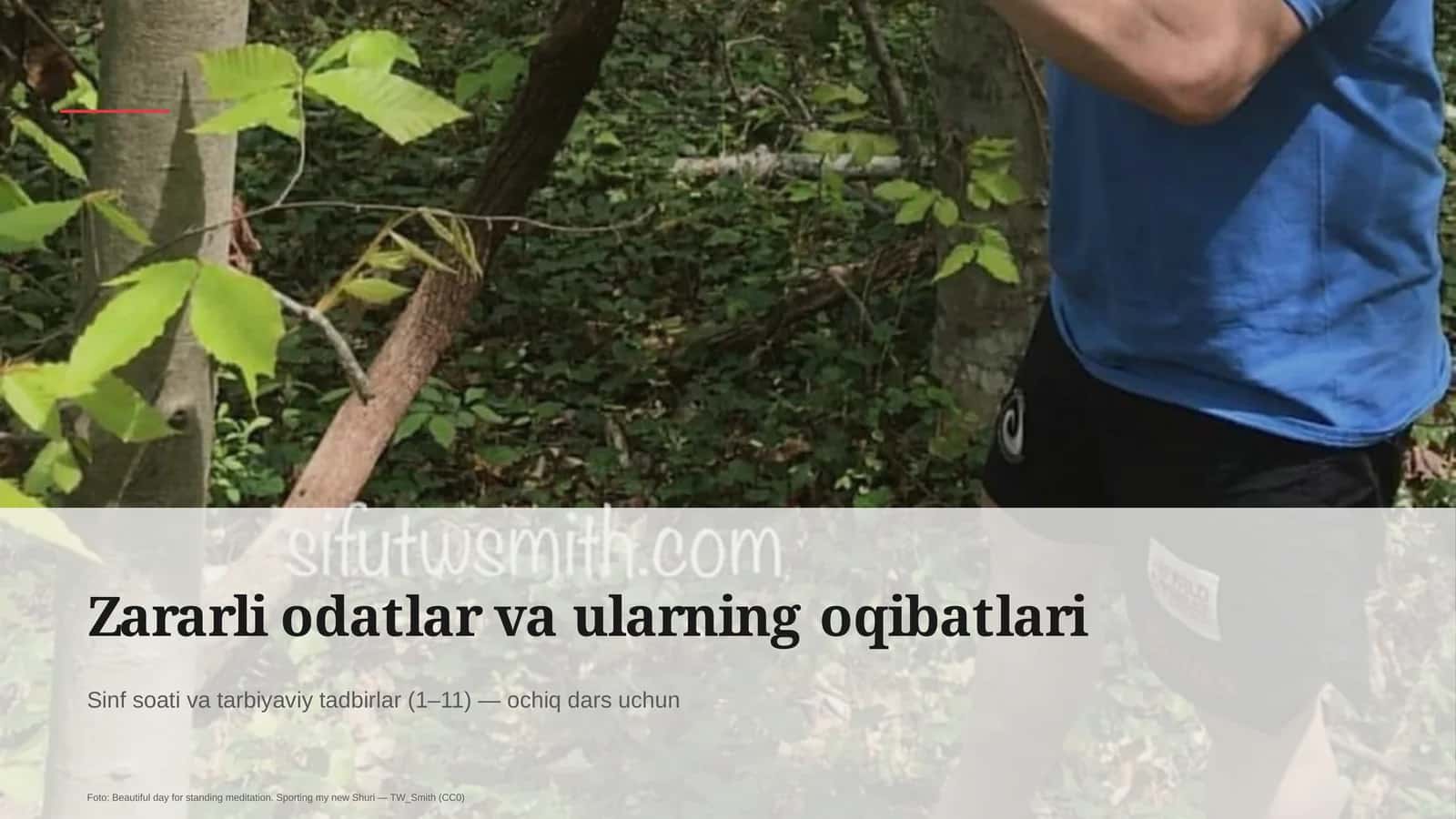 Zararli odatlar va ularning oqibatlari