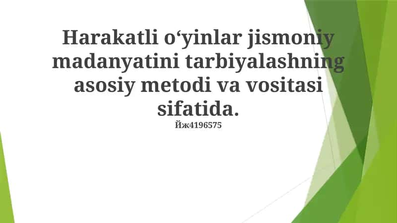 Faol o'yinlar va talaba motivatsiyasi
