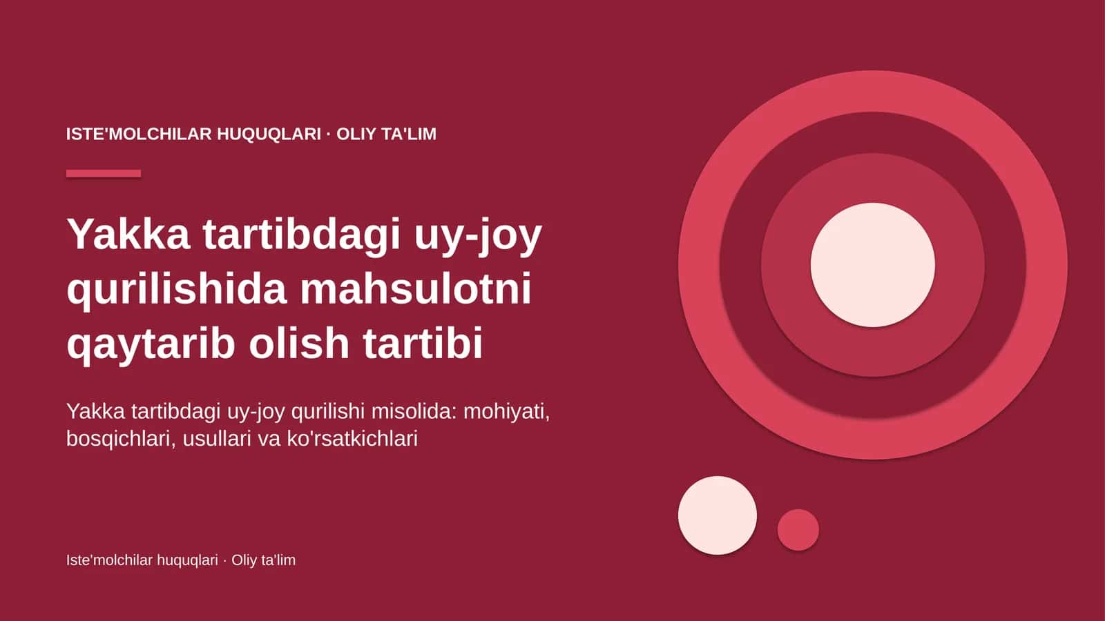 yakka tartibdagi uy joy qurilishida mahsulotni qaytarib olish tartibi 6033