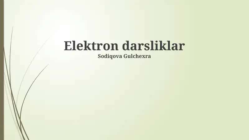 Elektron darsliklar