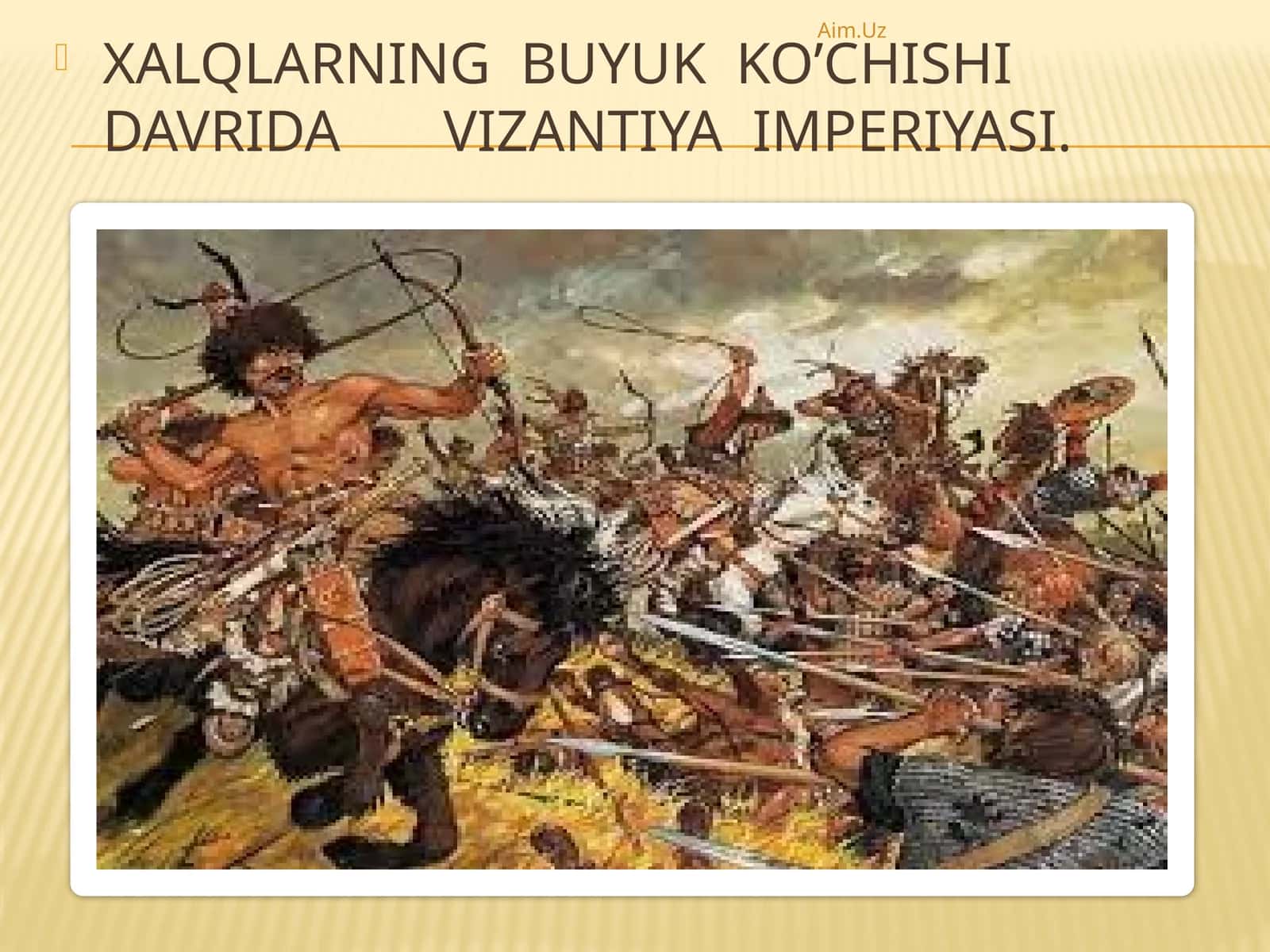 Xalqlarning buyuk ko’chishi davrida Vizantiya imperiyasi