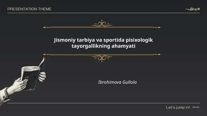 Jismoniy tarbiya va sportida pisixologik tayorgallikning ahamyati