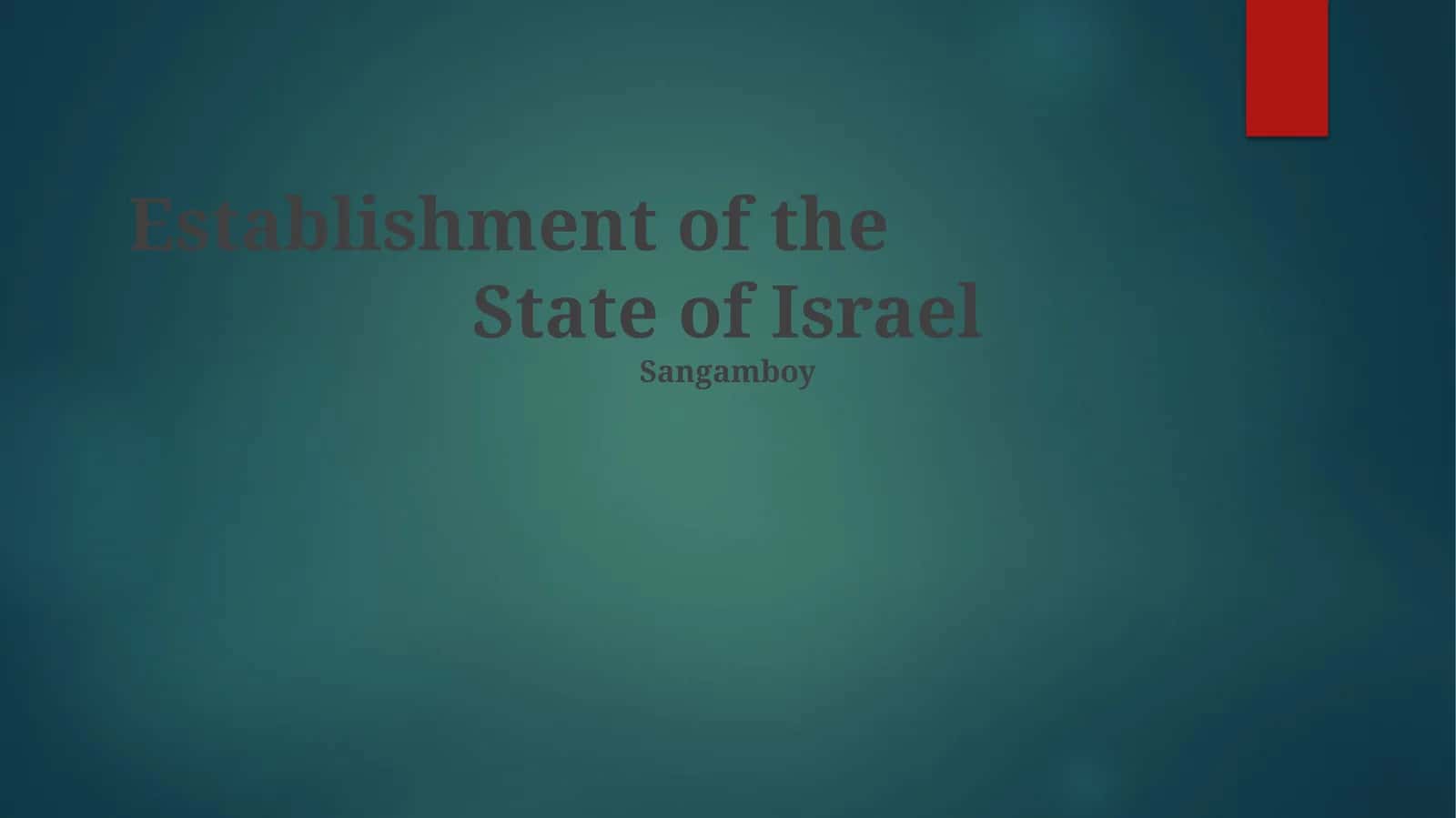 Establishment of the State of Israel