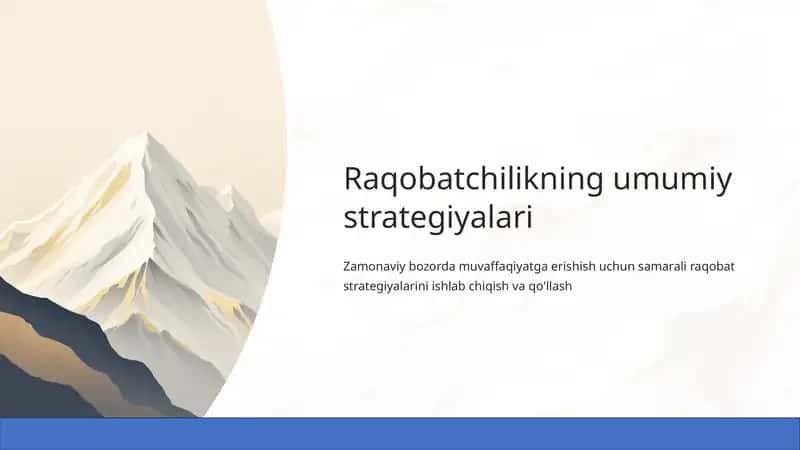 Raqobatchilikning umumiy strategiyalari