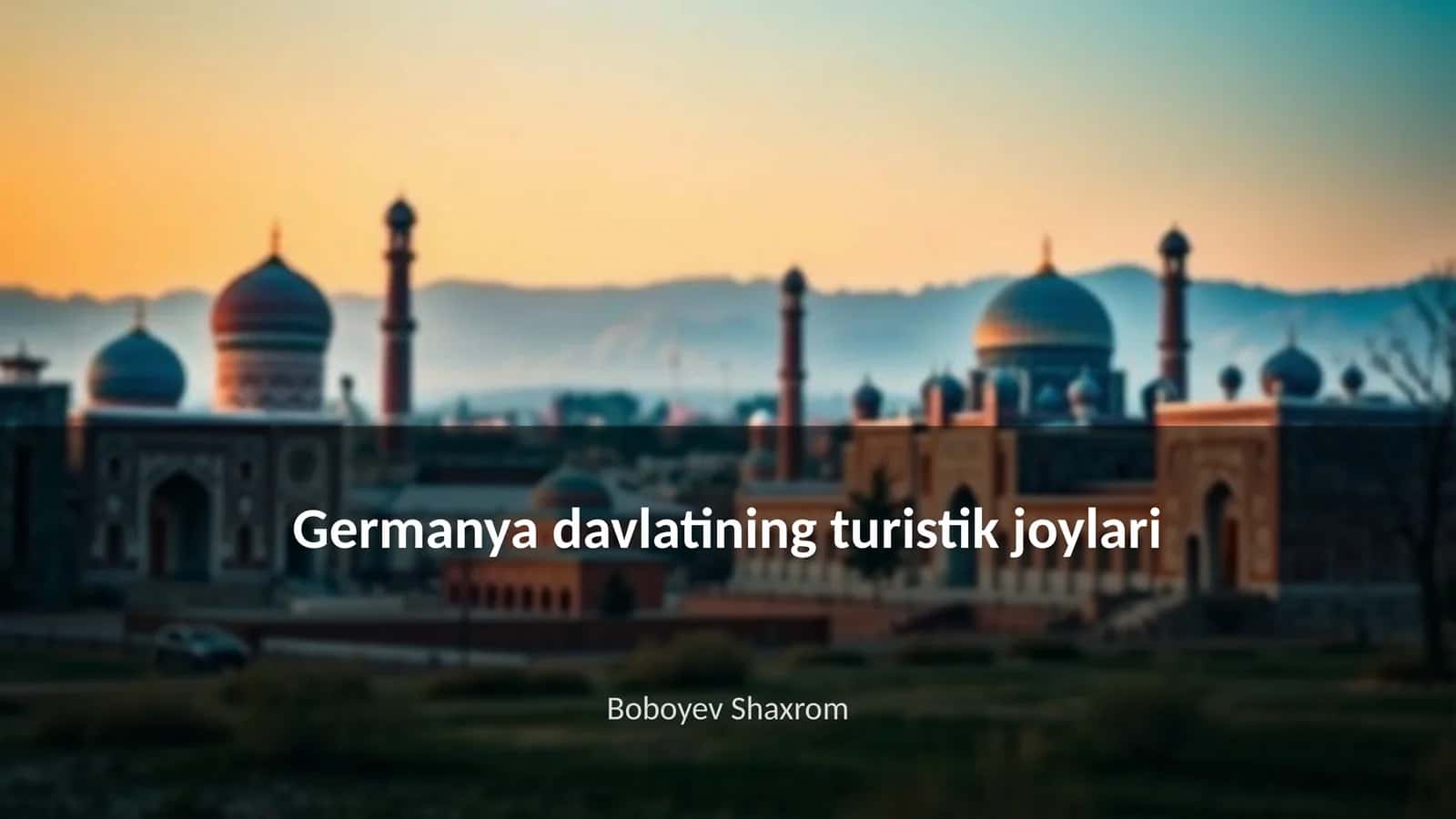 Germanya davlatining turistik joylari