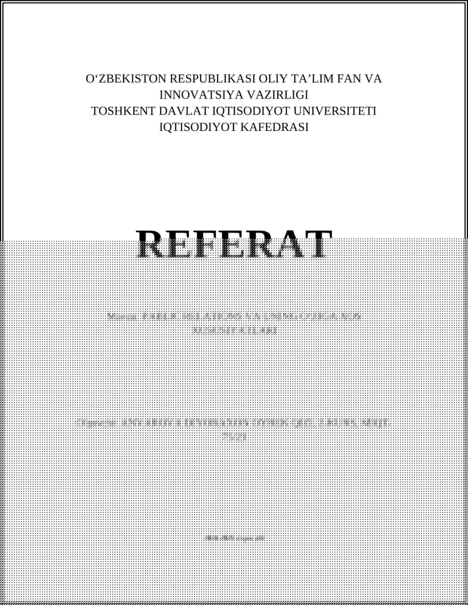 PABLIC RELATIONS VA UNING O‘ZIGA XOS XUSUSIYATLARI