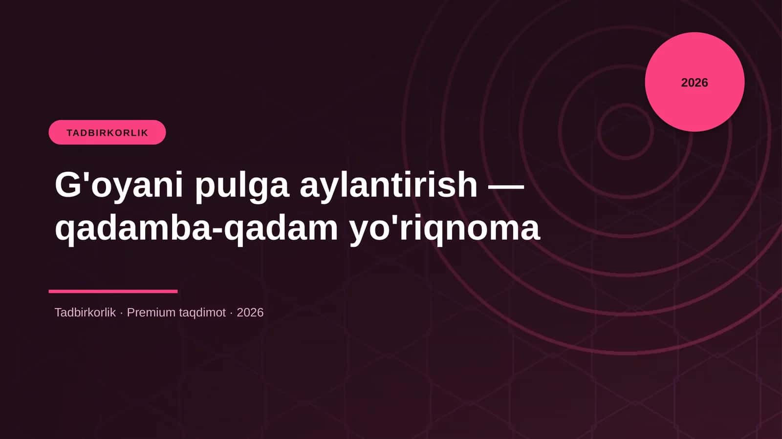 G'oyani pulga aylantirish — qadamba-qadam yo'riqnoma