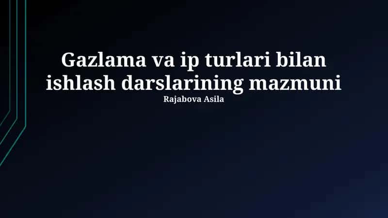 Matolar va Iplar: Turlari va Tasnifi