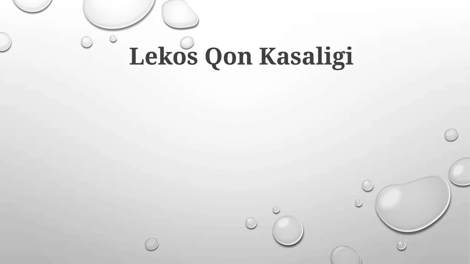 Lekos Qon Kasaligi