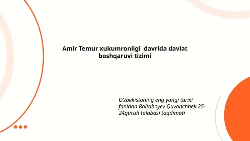O‘zbekistoning eng yangi tarixi