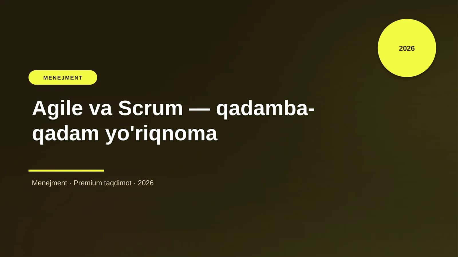 Agile va Scrum — qadamba-qadam yo'riqnoma