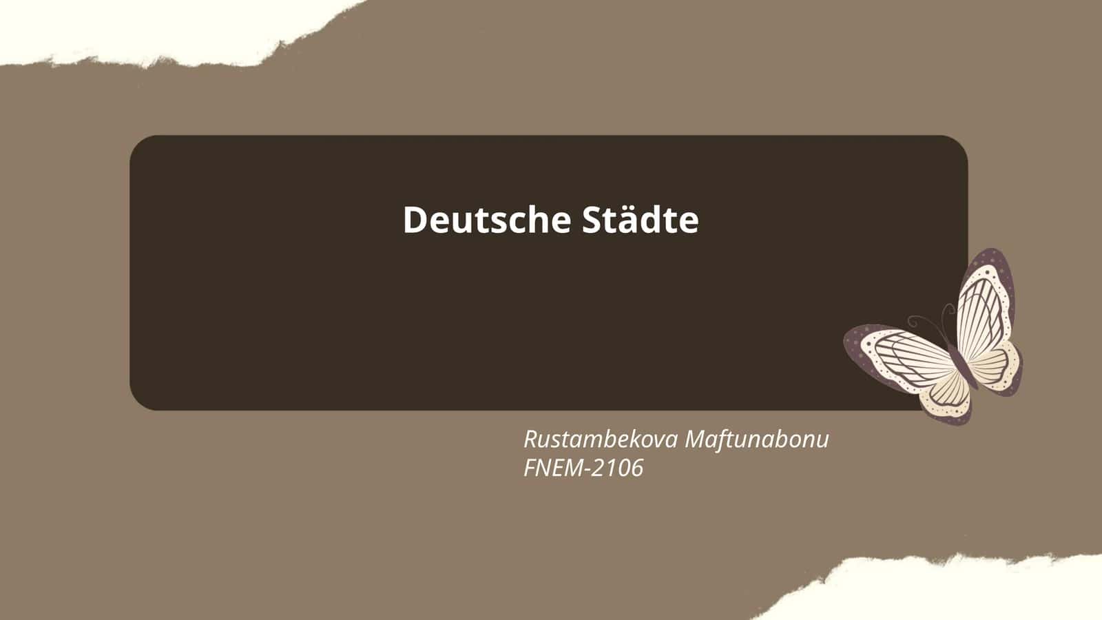 Deutsche Städte