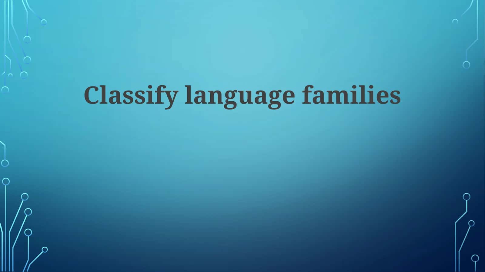 Major Language Families of the World