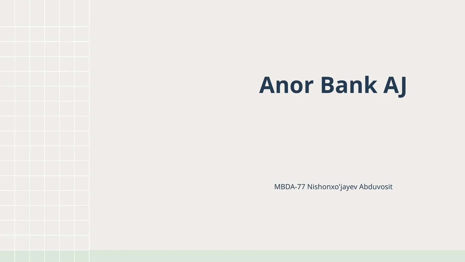 Anor Bank AJ