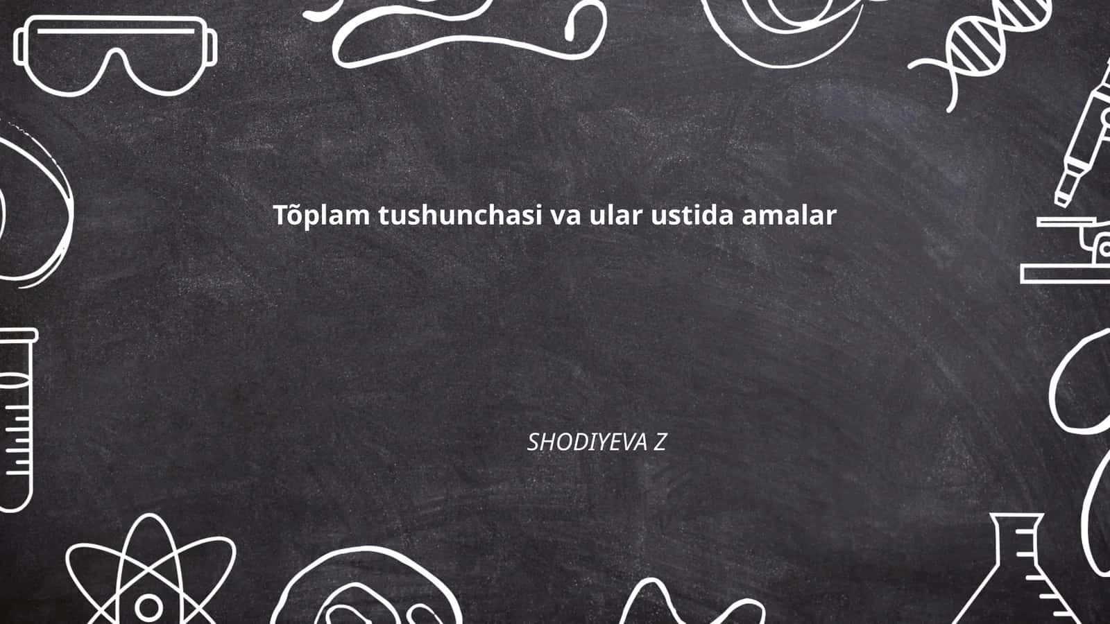 Tõplam tushunchasi va ular ustida amalar