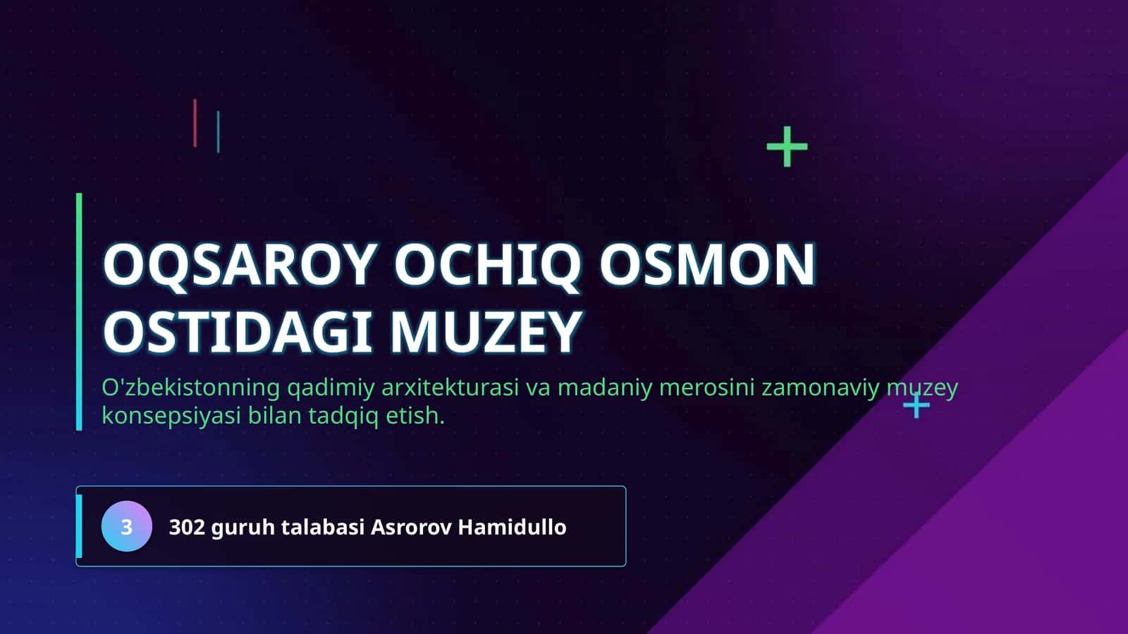 Oqsaroy ochiq osmon ostidagi muzey