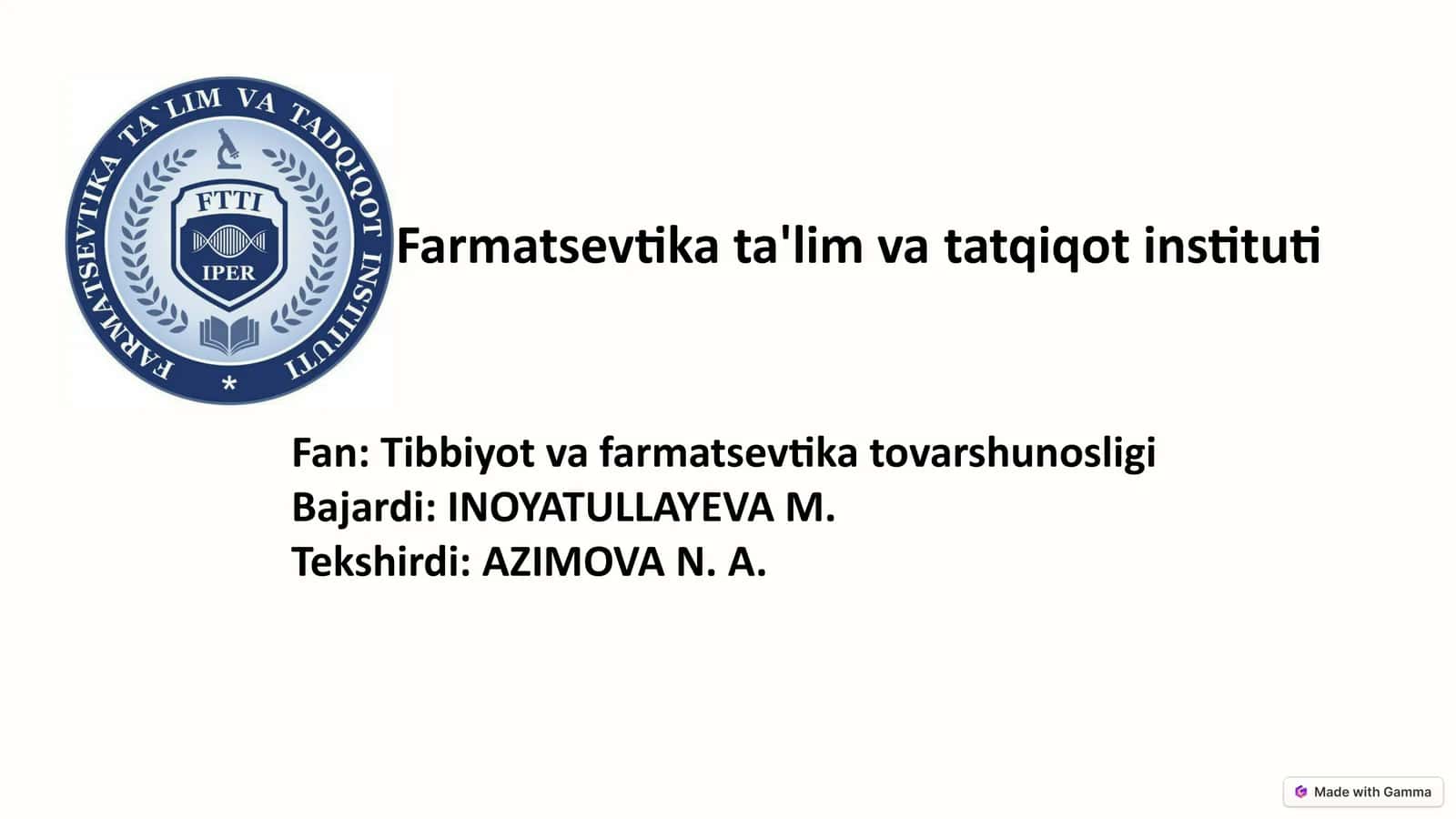 Dorixonada dori vositalarini ichki shtrix kodlash