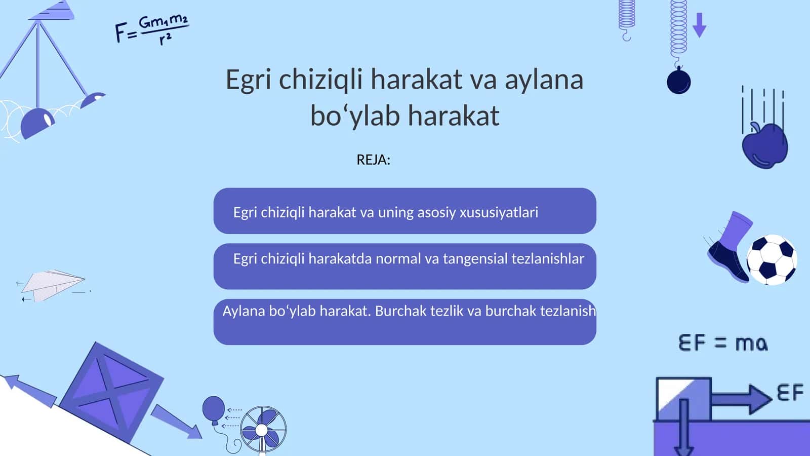 Egri chiziqli harakat va aylana bo‘ylab harakat