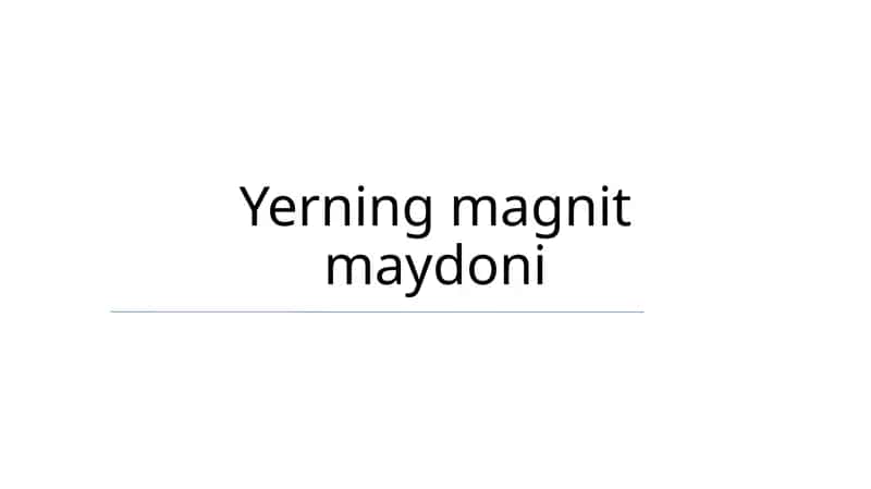 Yerning magnit maydoni
