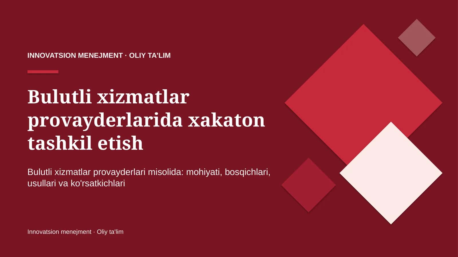 Xakaton tashkil etish: mohiyati