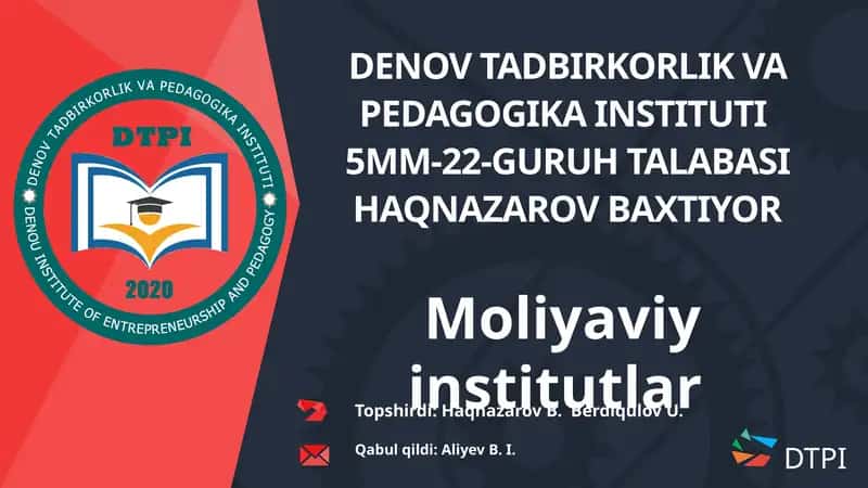 Moliyaviy institutlar