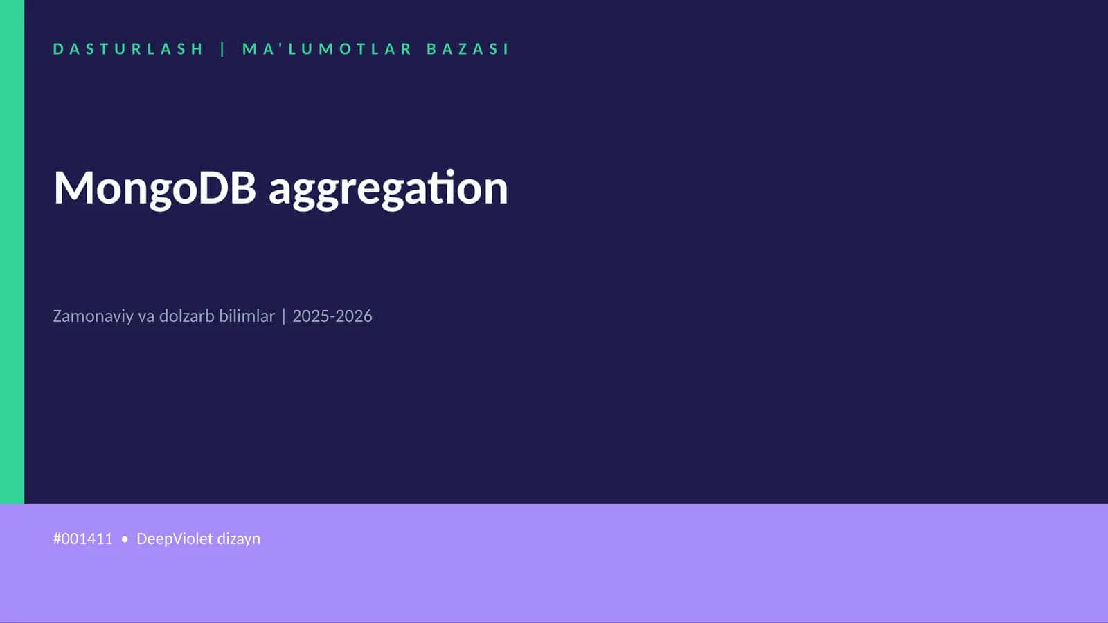 MongoDB aggregation
