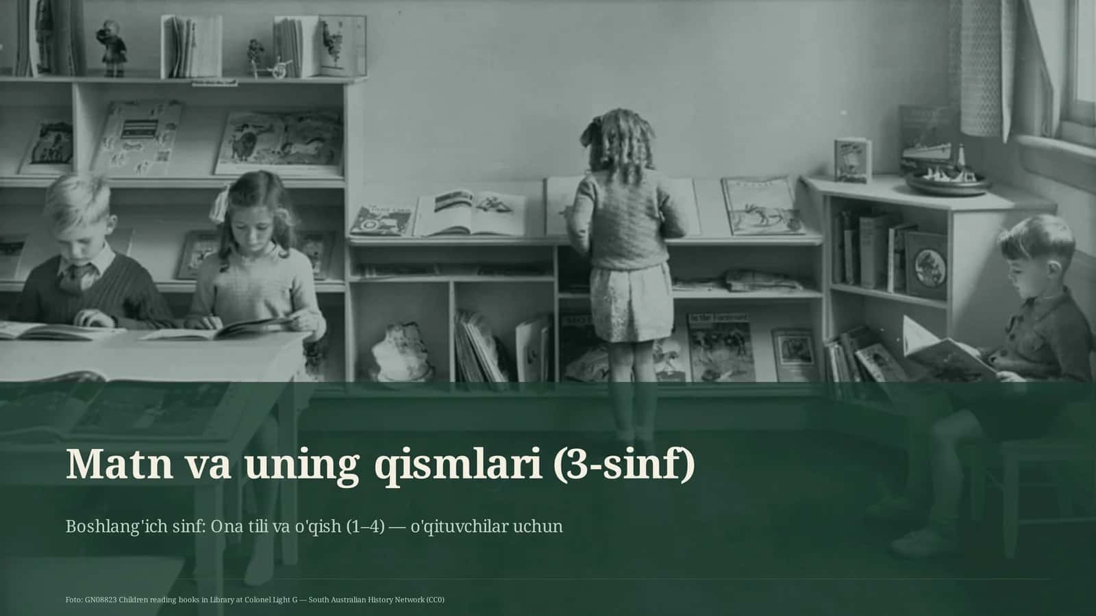 Matn va uning qismlari (3-sinf)