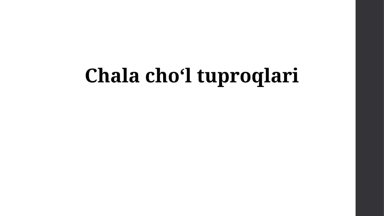 Chala cho‘l tuproqlari