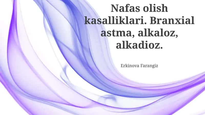 Nafas olish kasalliklari