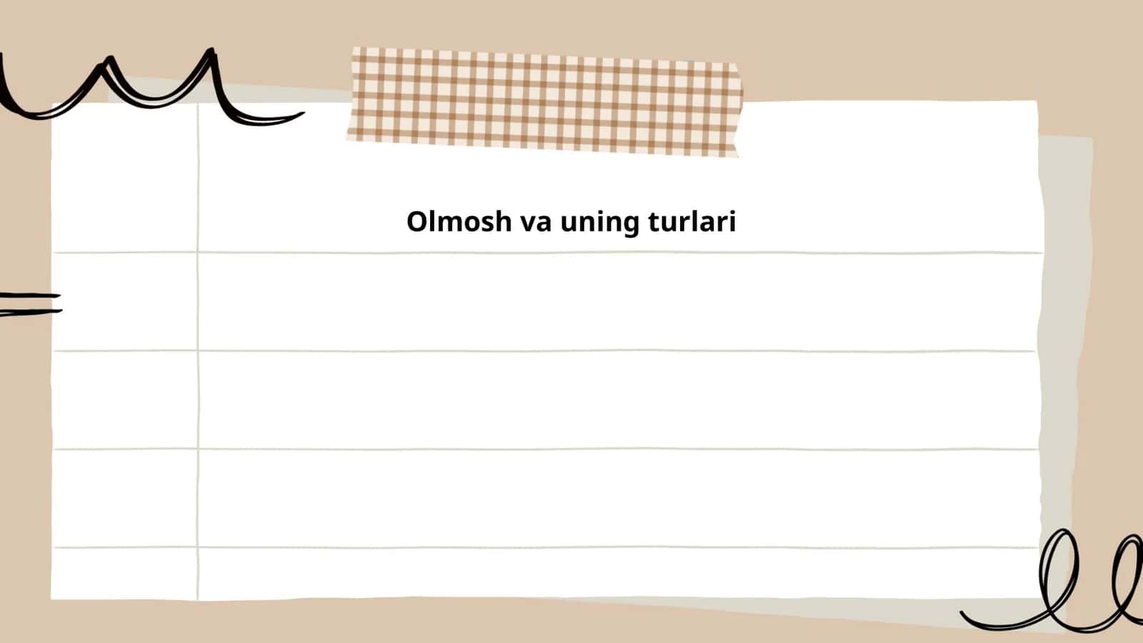 Olmosh va uning turlari