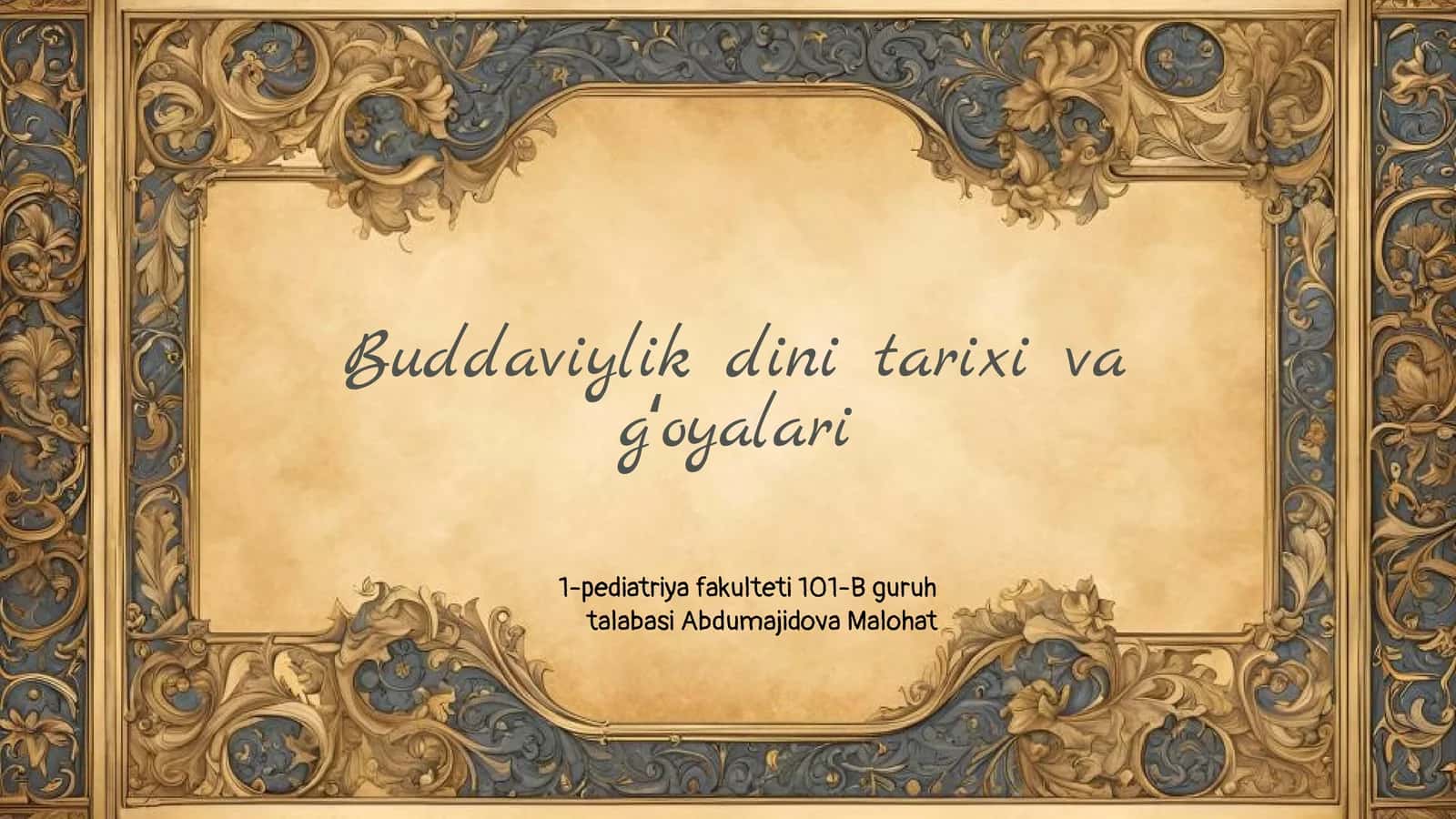 Buddaviylik dini tarixi va gʻoyalari