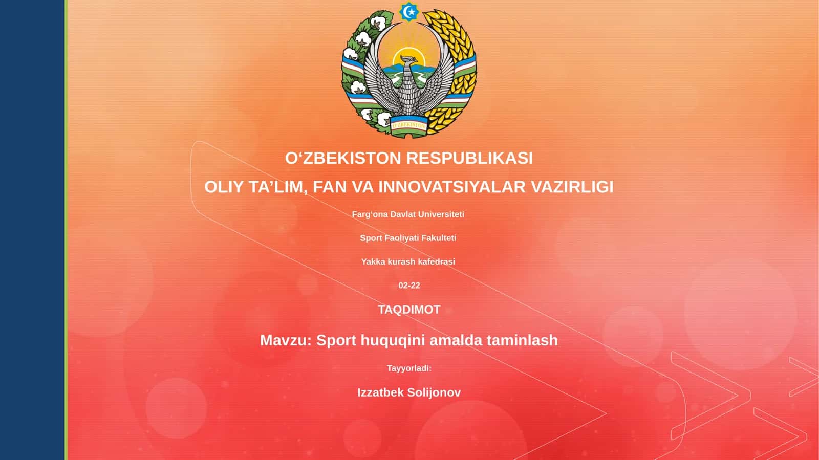 Sport huquqini amalda taminlash