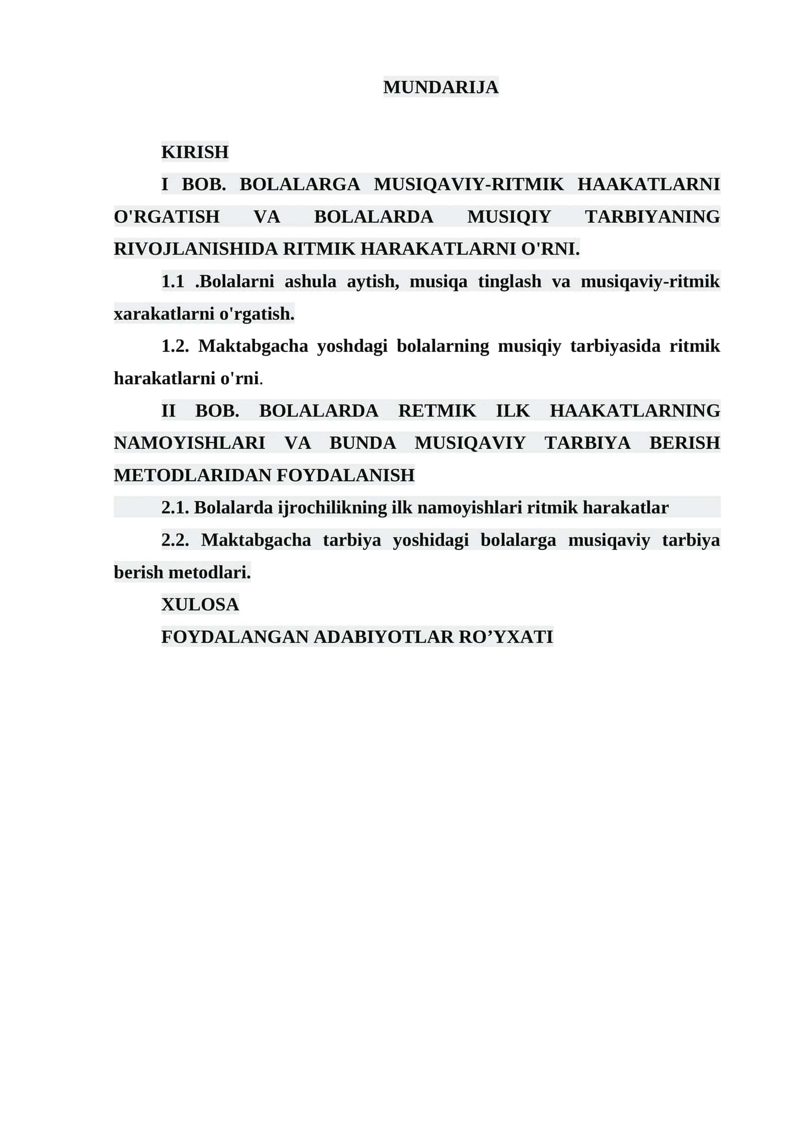 FOYDALANGAN ADABIYOTLAR RO’YXATI