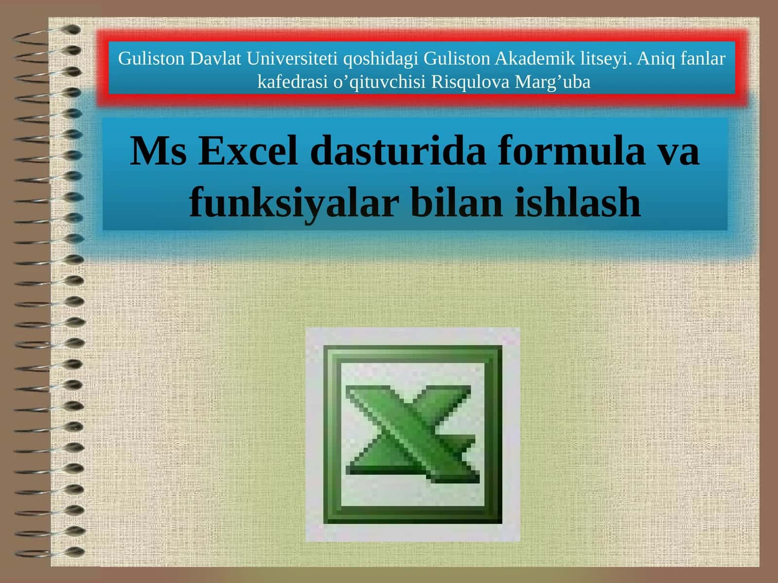 Excelda formulalar