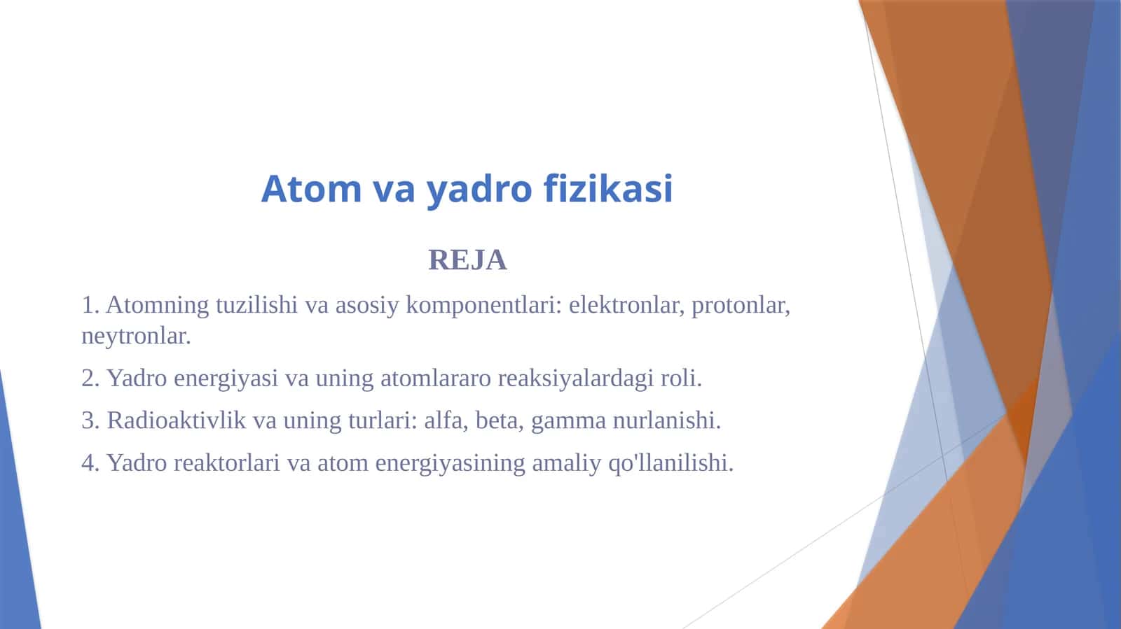 Atom va yadro fizikasi