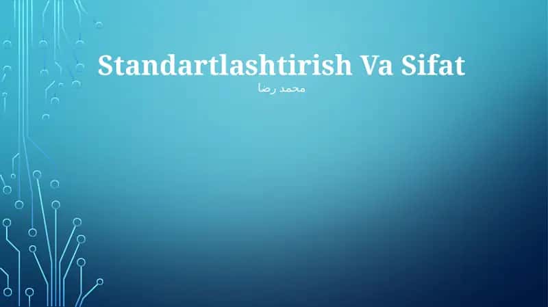 Standartlashtirish Va Sifat