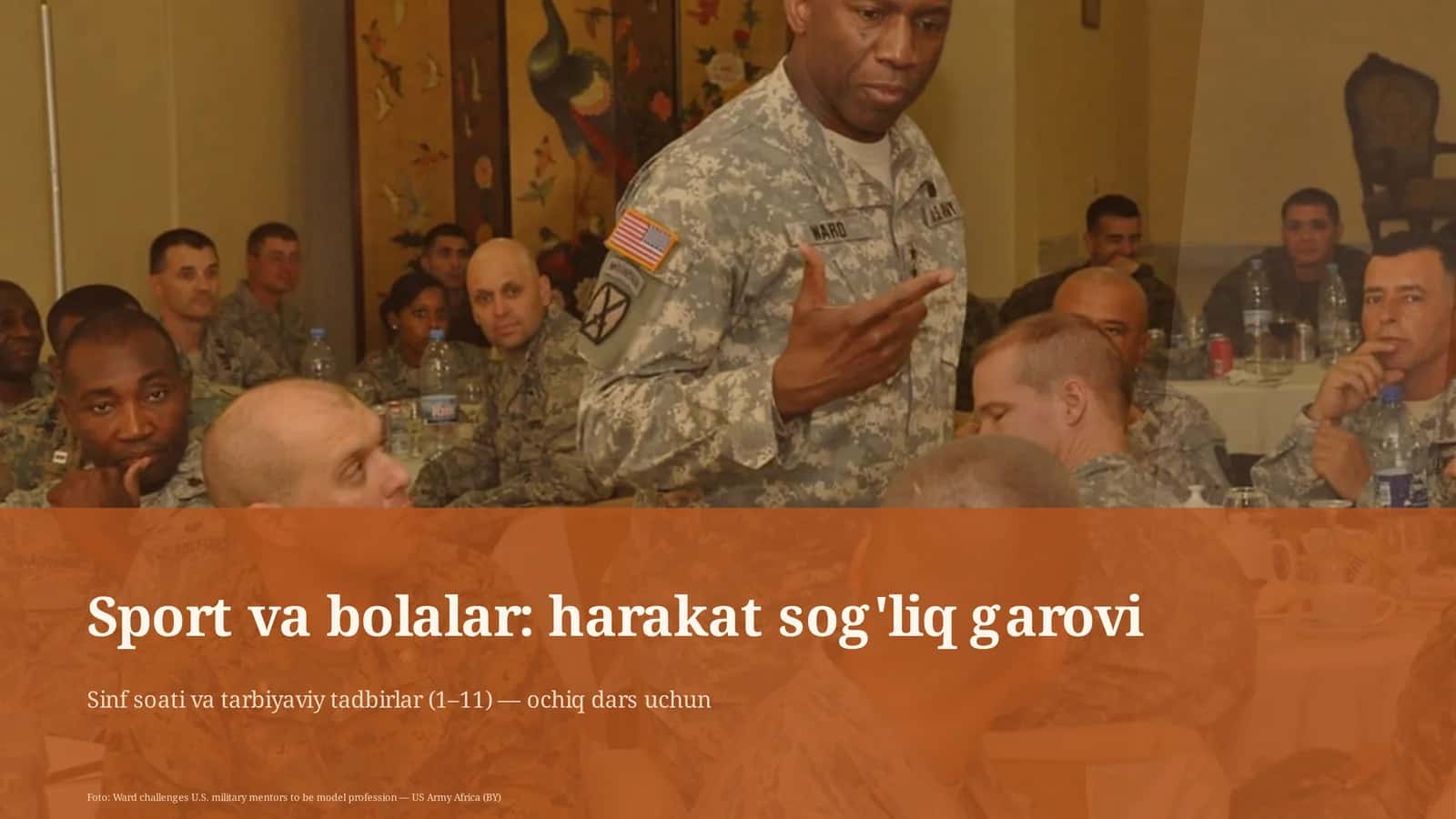 Sinf soati va tarbiyaviy tadbirlar (1–11) — ochiq dars uchun